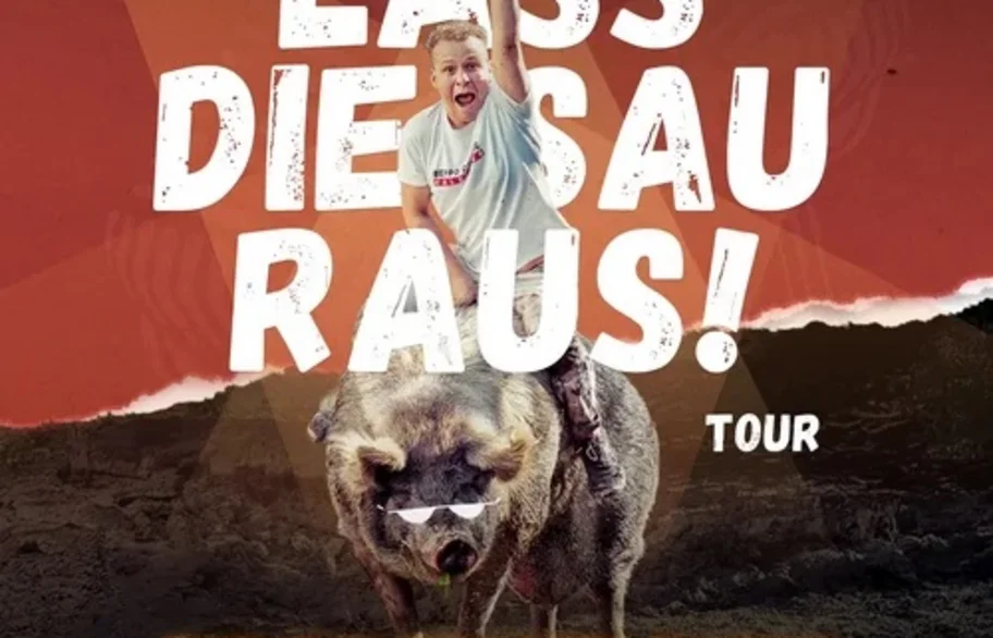 Plakatmotiv der Kalzinger Show „Lass die Sau raus“