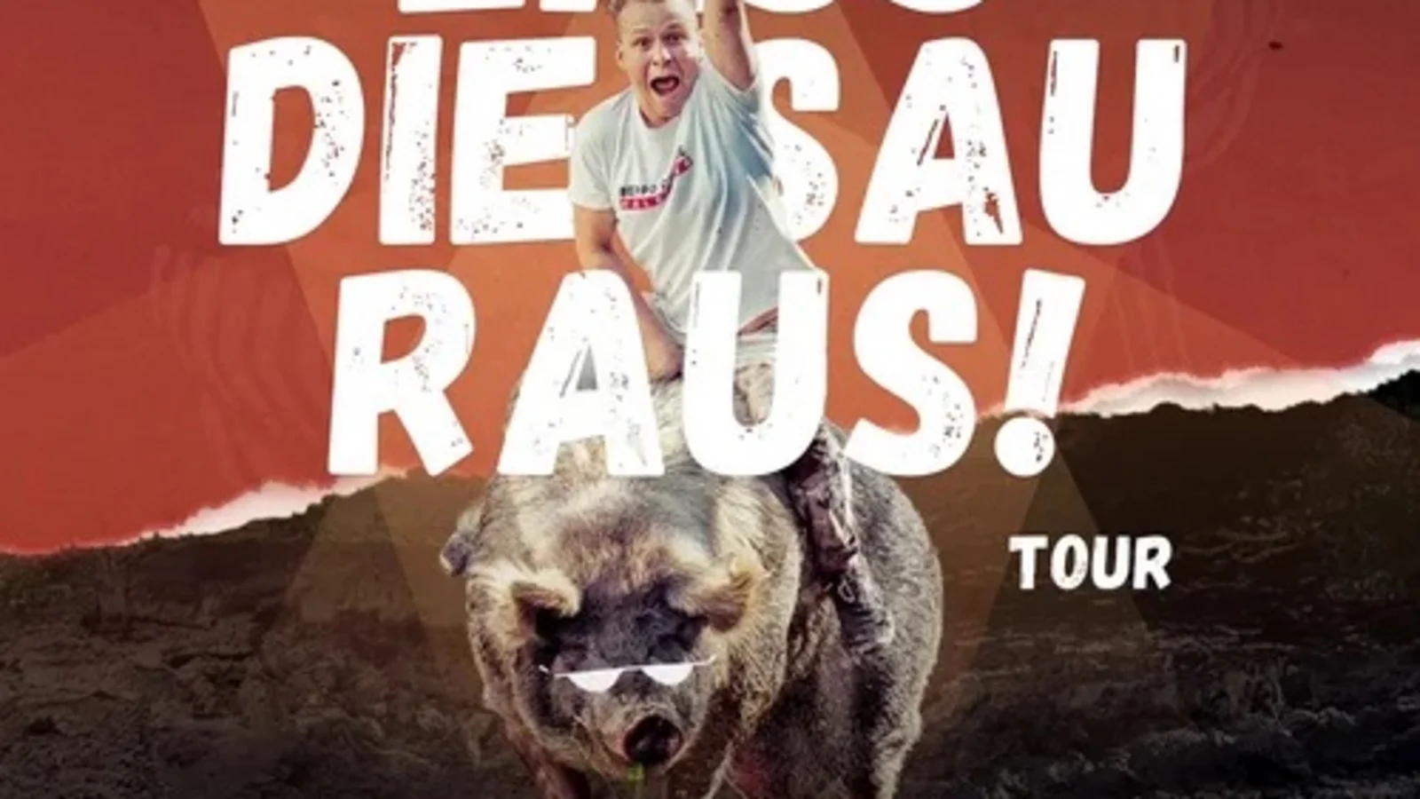Plakatmotiv der Kalzinger Show „Lass die Sau raus“