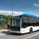 Man sieht einen Linienbus an einer Haltestelle, darauf kann man lesen P+R Jahnstadion.