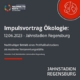 Man sieht eine Ankündigungsgrafik für einen Impulsvortrag zum Thema Ökologie.