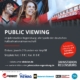 Man sieht Informationen zum Public Viewing im Jahnstadion.