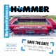 Man sieht ein Foto des Jahnstadions mit dem Logo der Firma Hümmer. Man kann lesen: Save the Date für die Werbemittelmesse am 20. Februar 2025 im Jahnstadion.